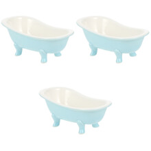3Pièces Bol De Table Bleu Bol En Céramique Pour Fruit