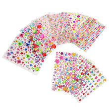 12Feuilles Gems Adhésifs Acryliques Brillants Pour Déco Maison Colorée