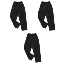 3Paires Pantalons Chef Confortables Pour Travail En Cuisine