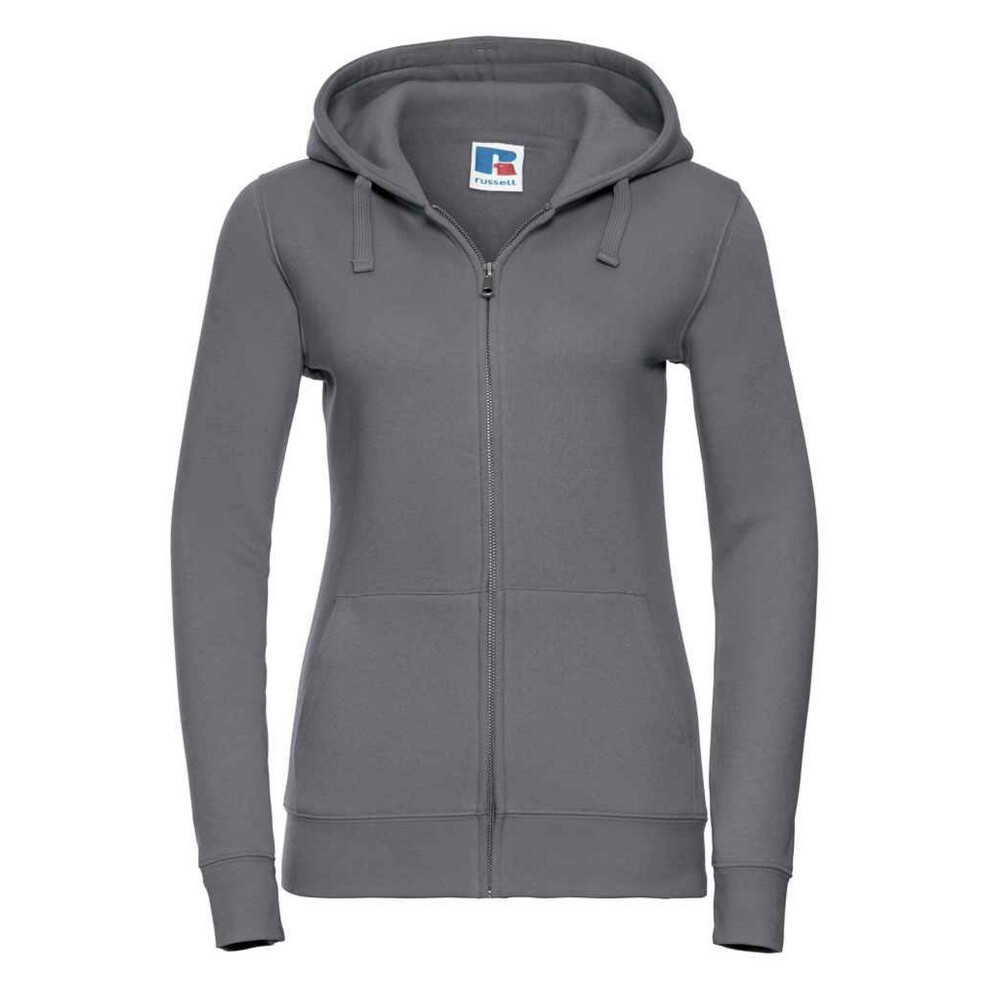 Russell (L, Convoy Grey) Womens/Ladies Authentic Full Zip Hoodie