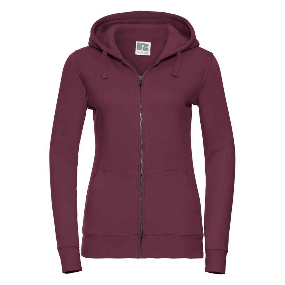 Russell (Xl, Burgundy) Womens/Ladies Authentic Full Zip Hoodie