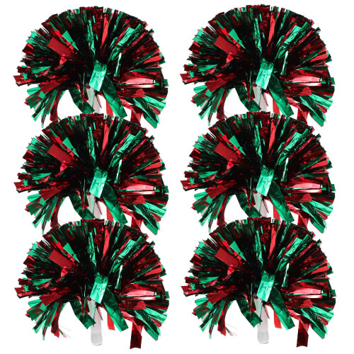 6 herbruikbare cheerleaderpompoms, delicate rekwisieten