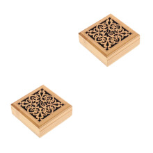 2Pièces Brûleur D'arômes Original En Bambou Décor Table Ambiance Zen