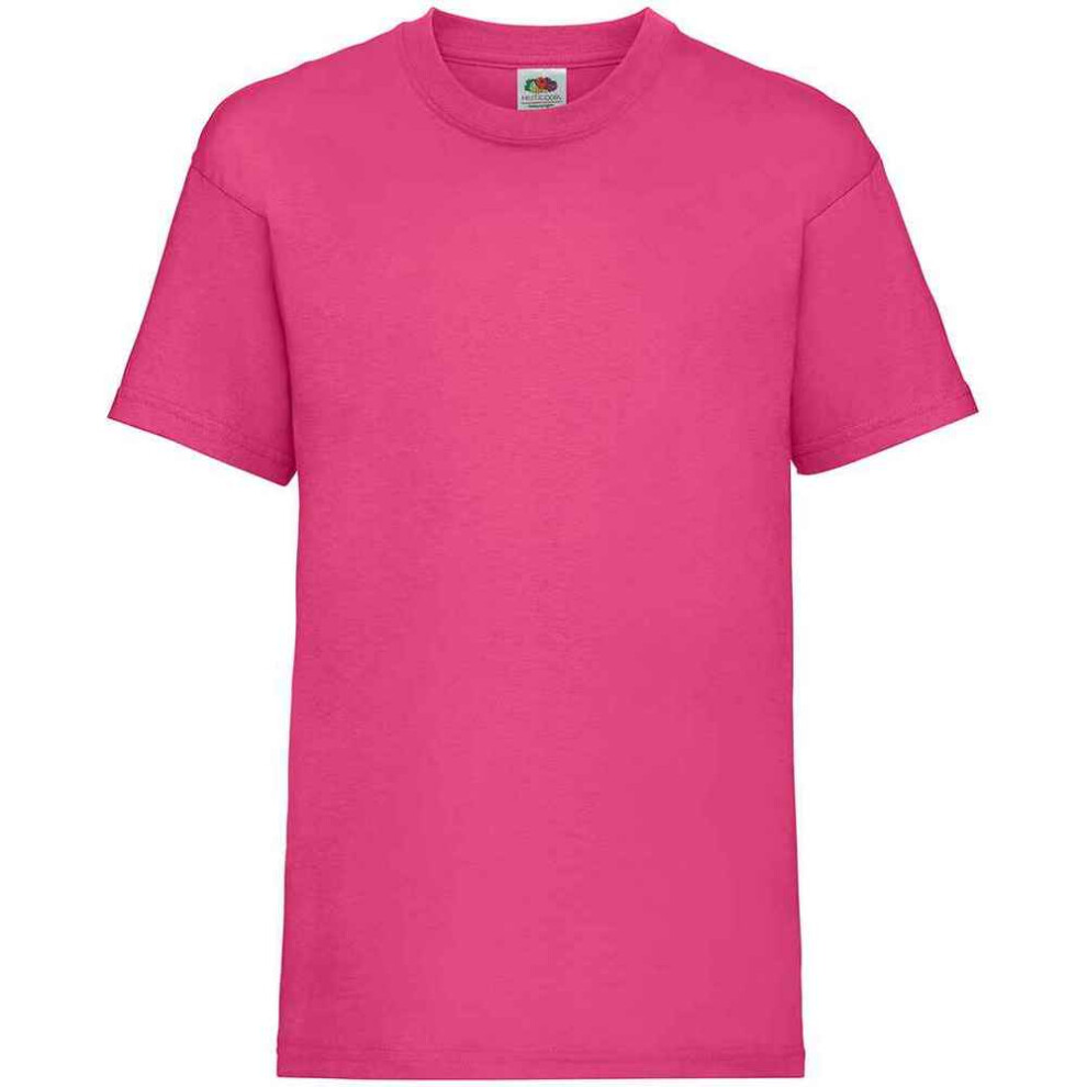Fruit Of The Loom (14-15 Years, Fuchsia) Childrens/Kids Valueweight T-Shirt