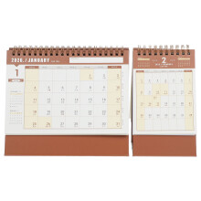2Pièces Calendrier De 2026 Mini Khaki Métal Office
