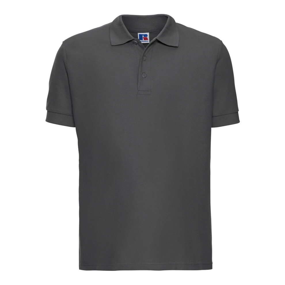 Russell (4Xl, Titanium) Mens Ultimate Classic Cotton Polo Shirt