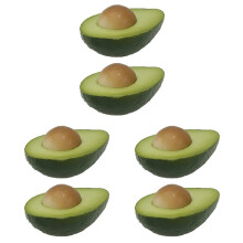 6Pièces Accessoires Avocat Simulés Verts Pour Photo Magasin