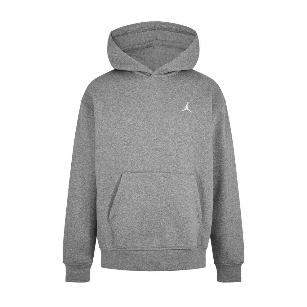 Nike (L, Carbon Heather) Mens Air Jordan Brooklyn Fleece Hoodie
