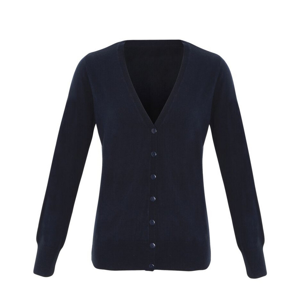 (24 UK, Navy) Premier Womens/Ladies Essential Acrylic Cardigan