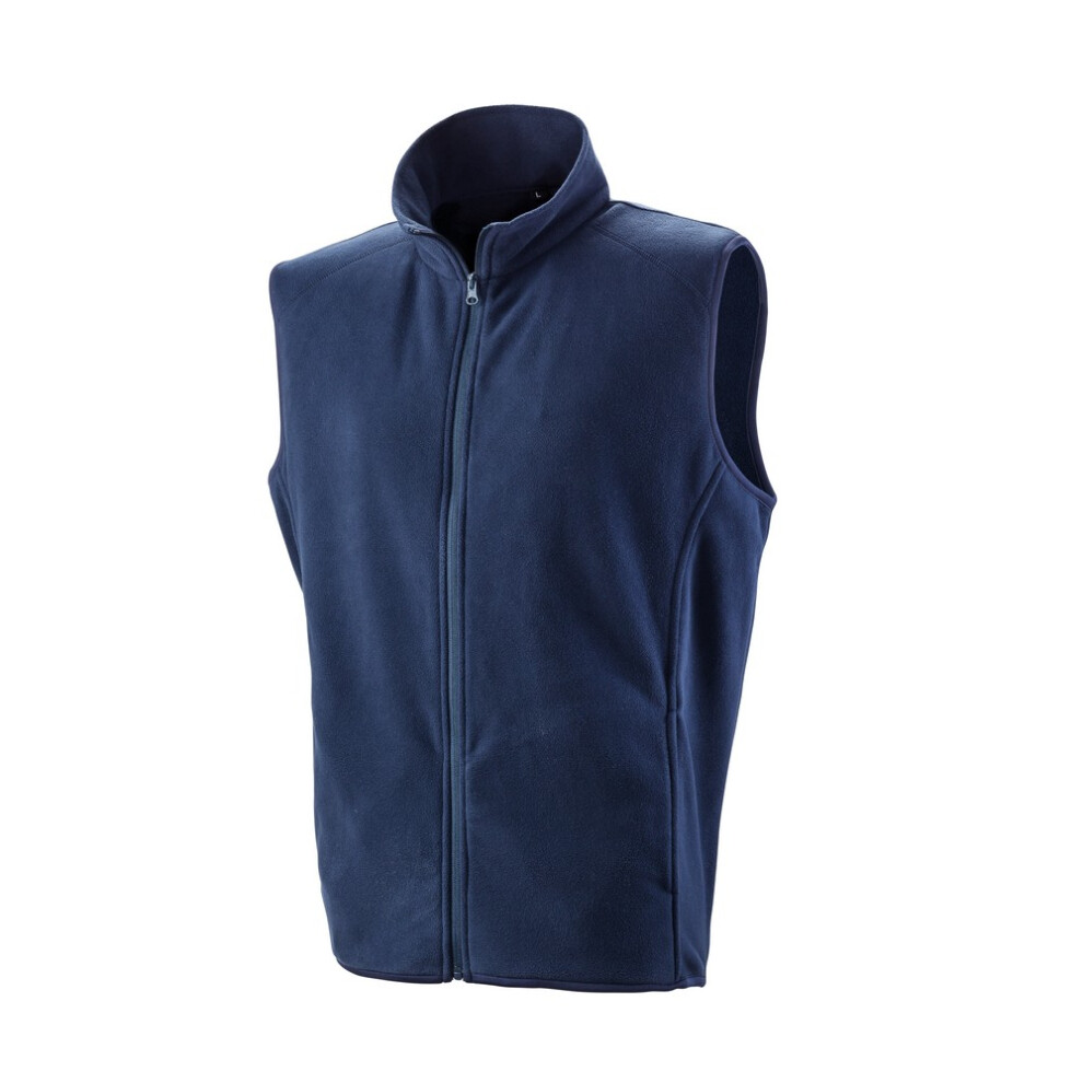 Result (M, Navy) Core Adults Unisex Microfleece Gilet