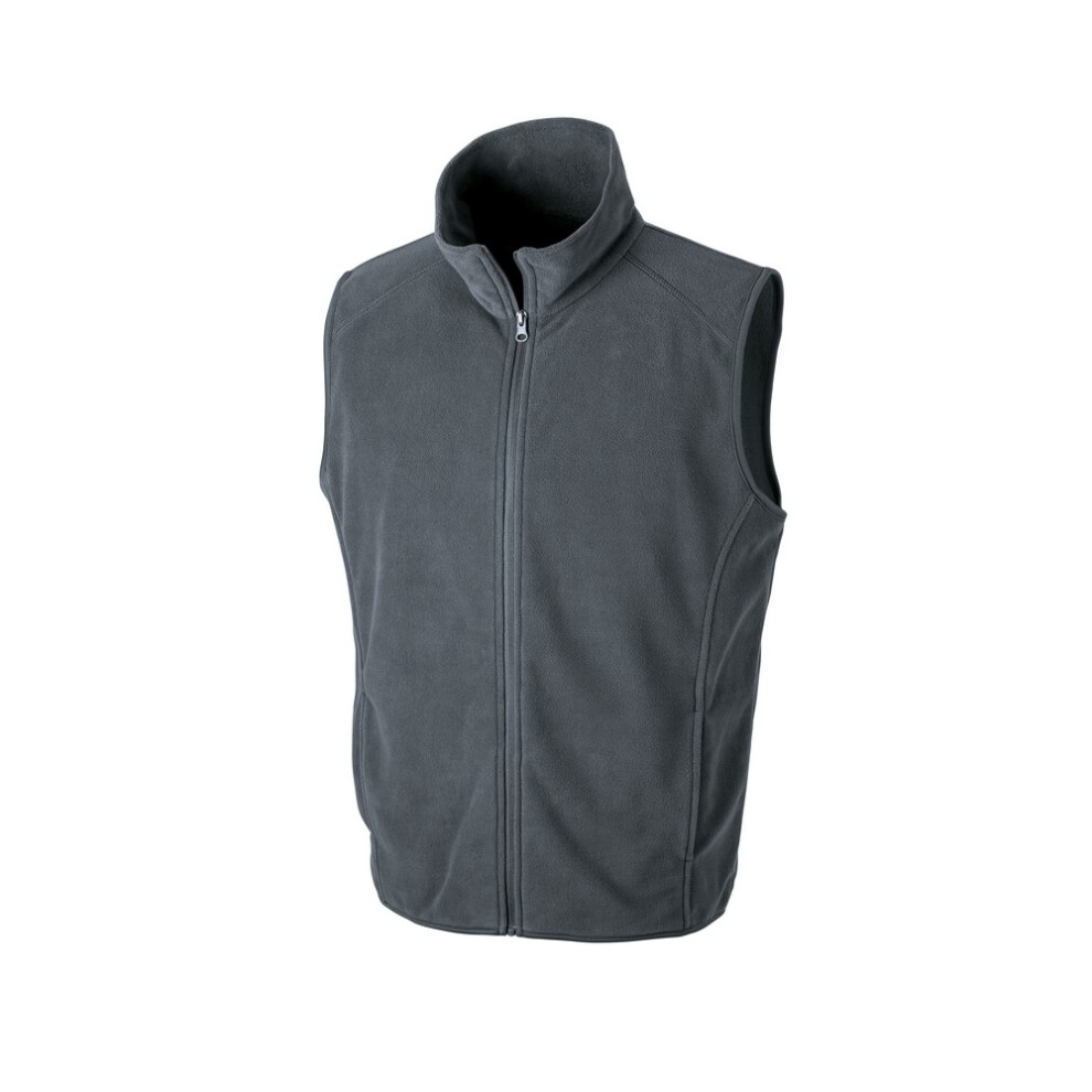 Result (M, Charcoal) Core Adults Unisex Microfleece Gilet