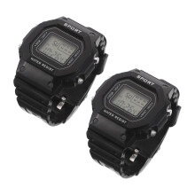 2St Elektronisch Kinderhorloge Zwart Voor Sport En Dagelijks Gebruik