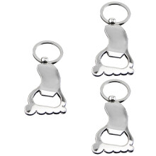3Pièces Porte- Pieds Argentés Métal, Ouvre-Bouteille Décoration
