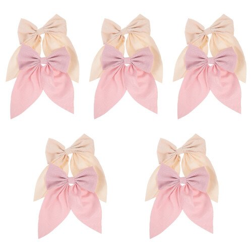 10Pièces Barrettes Pour Fille Colorées Métal Polyester