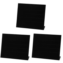 3Pièces Support Boucles D'oreilles Noir Facile À Utiliser