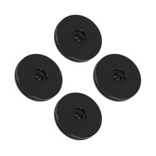 4Pièces Plateau Rotatif Stable Noir Plastique Usage