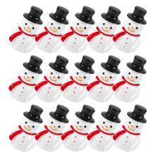 36 stuks mini sneeuwman beeldjes van hars voor kerst en sprookjestuin