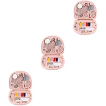 3Ensembles Kit Couture Mini Rose, Boîte Rangement Aiguilles Pratique
