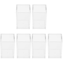 6Pièces Support Multifonction Transparent Stylo, Et Décor
