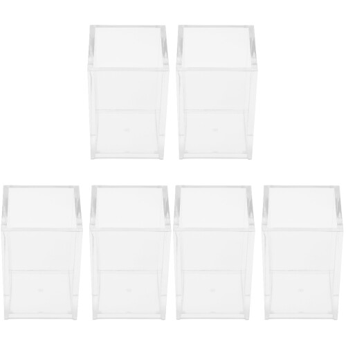 6Pièces Support Multifonction Transparent Stylo, Et Décor