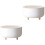2Pièces Poubelles Blanches De Bureau Utiles Pour Stockage Déchets 1