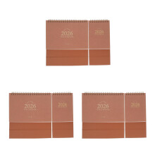 6Pièces Calendrier De 2026 Retro Khaki Stand Up Pour