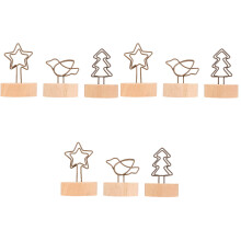 45Pièces Clips Photo En Bois Design Étoile Décor Table
