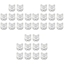 30Pièces Masques Blancs Chats Unisexe Pour Halloween Mascarade Fête