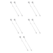 10Pièces Mini Fouets Cuillères Acier Pour Miel Café Bar Argent