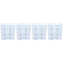 4Pièces Laveuse Sécheuse Décorative Bleu Résistante