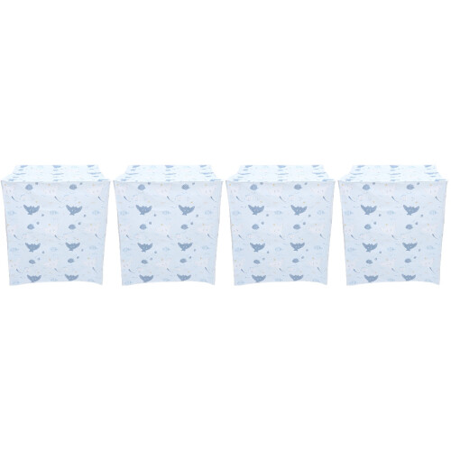 4Pièces Laveuse Sécheuse Décorative Bleu Résistante