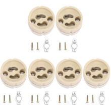 6Pièces Supports Lampes En Céramique Blancs Pour Lampe De Plafond
