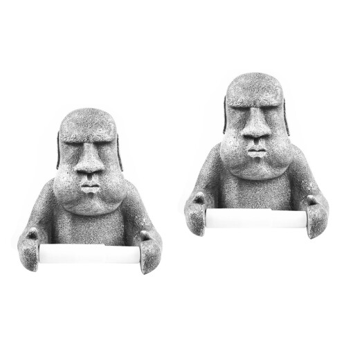 2Pièces Rangement Papier Murale Gris Résine Pour Maison