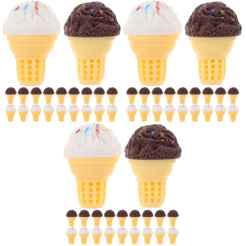 60Pièces Mini Décors Glaces Résine Pour Maison De Jeux DIY