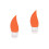 2Pièces Flacons Silicone Orange Pour Shampooing Et Crème 1