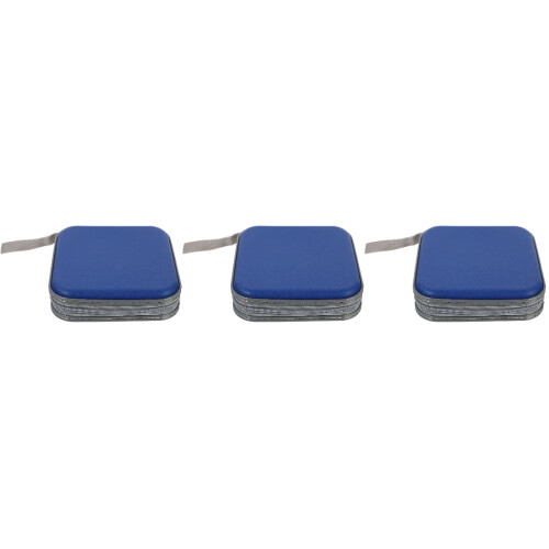 3Pièces Organiseur Cd Bleu Haute Qualité Pour Et Maison