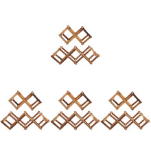8Pièces Support À Vin En Bois Pliable Marron Pour Bar Décoration