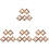 8Pièces Support À Vin En Bois Pliable Marron Pour Bar Décoration 1