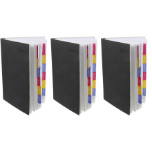 3Pièces Notebook 2024 Planner Noir Usage Étudiant