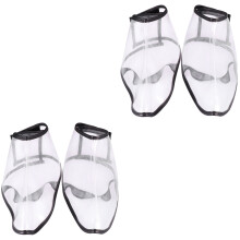 2Paires Protections Chaussures Anti-Cheveux Pour Coiffeurs Transparent