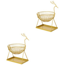 2Pièces Corbeille Double- Pour Fruits Aliments Maison