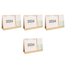 4Pièces Calendrier Mensuel 2024 Khaki Épais Pratique