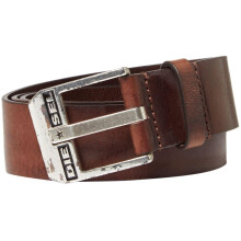 (80cm, Brown) Diesel Mens Bluestar Buffalo Leather Belt