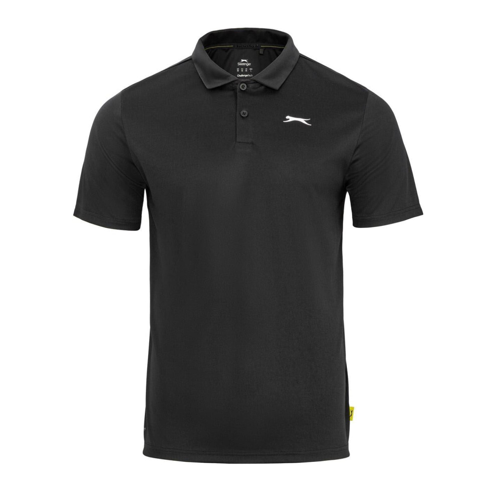 Slazenger (L, Black) Mens Polo Shirt