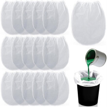 15Pcs Paint Strainer Bags 5 Gallon,Bucket Paint Filters Strainer 5 Gal with Stretchable Elastic Top Opening Paint Screen