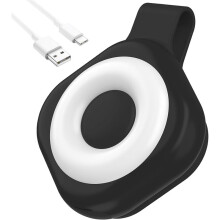 Night Light Clip for Badge - Rechargeable Magnetic Badge Light with 6 Brightness & 3 Color Modes,Running Lights Black