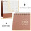 2Pièces Calendrier De 2026 Mini Khaki Métal Office 4
