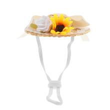 Doll Dress Up Hoedje Miniature Geweven Met Stropdas En Faux Bloem 4 Cm