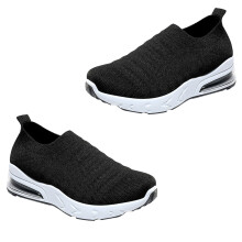1Paar Zwarte Ademend Mesh Sneakers Dames Sport