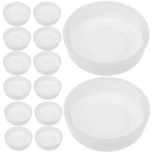 20St Ronde Plastic Eindkap Voor Brievenbus, Wit, Stevig En